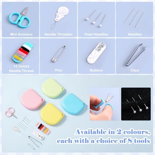 AHQiZFX 40 Pack Portable Travel Sewing Kit, Mini Sewing Tool Kits