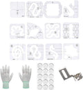 16-Piece Free Motion Quilting Ruler and Template Set