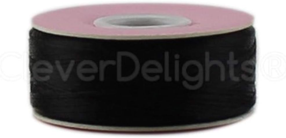 CleverDelights Black Size L Prewound Bobbins - 144 Pack