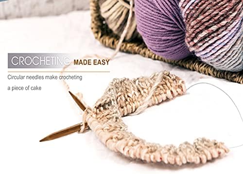 Weabetfu Bamboo Circular Knitting Needle,40-inch Length for Handmade
