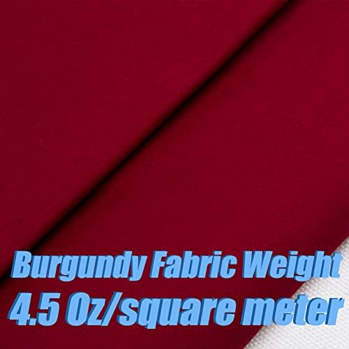 5 Yard Burgundy Cotton Fabric, Natural Cotton Poplin Fabric by The