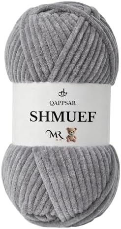 SHMUEF Chenille Yarn Ultra Soft Velvet Yarn, Super Bulky Weight