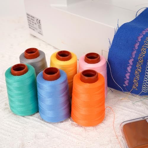 6 Pcs Sewing Thread, All Purpose Sewing Thread, 6 Spools Assorted