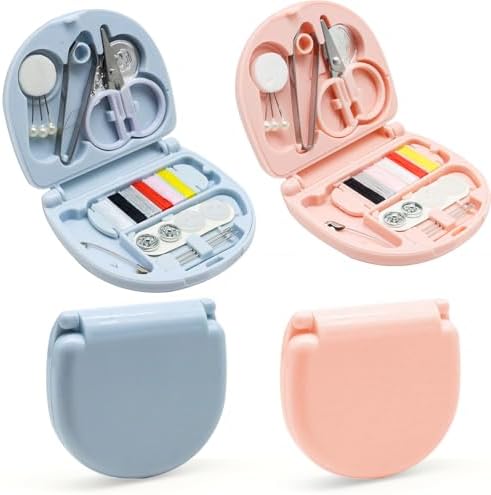 Yasdyri 4 PCS Mini Sewing Kit with Threads Scissors Hand Sewing