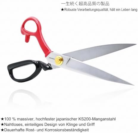 TONMA 12" True Left-Handed Fabric Scissors, Made in Japan, Heavy-Duty