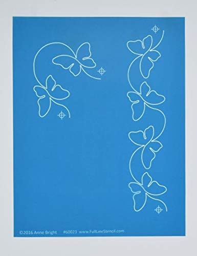 Full Line Stencil Butterfly Border, Continous Quilting Template