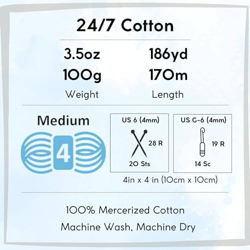 Lion Brand Yarn 24/7 Cotton 761-110 Navy