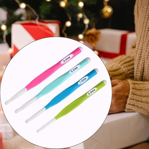 Large Sizes Crochet Hooks 4 pcs Long Crochet Needles QLRFFLJOY 6mm 7mm
