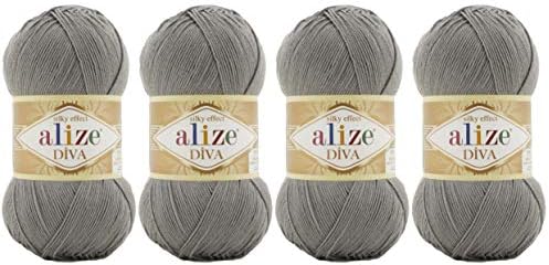 100% Microfiber Acrylic Alize Diva Silk Effect Knitting Sport Crochet