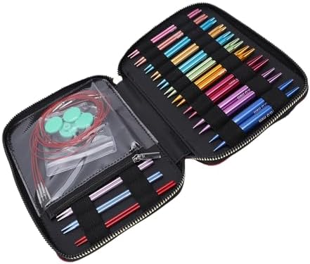 Aramox Interchangeable Circular Knitting Needles Set, 13 Pairs