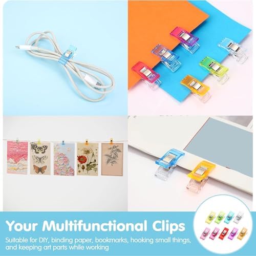 Beeveer 400 Sewing Clips for Fabric Multipurpose Quilting Clips for