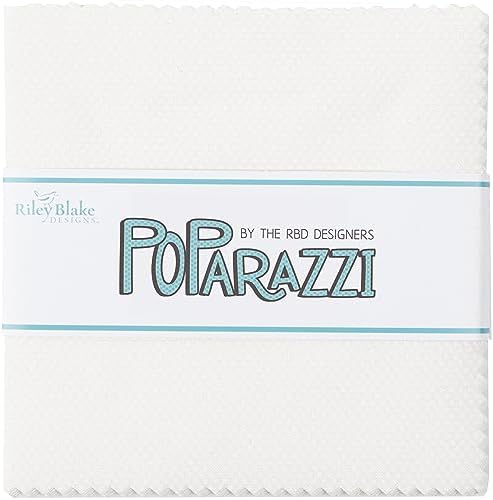 POParazzi White On White 5" Stacker 42 5-inch Squares Charm Pack Riley