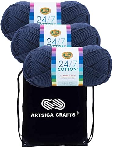 Lion Brand Yarn 24/7 Cotton 761-110 Navy