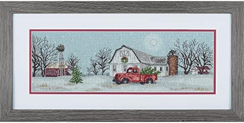 Dimensions 70-08998 Winter Farm Christmas Counted Cross Stitch Kit