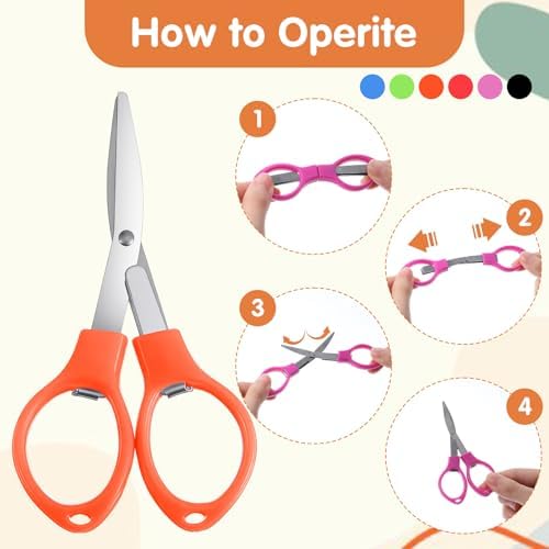 36 Pcs Mini Folding Scissors Bulk, Small Foldable Scissors for Nurses
