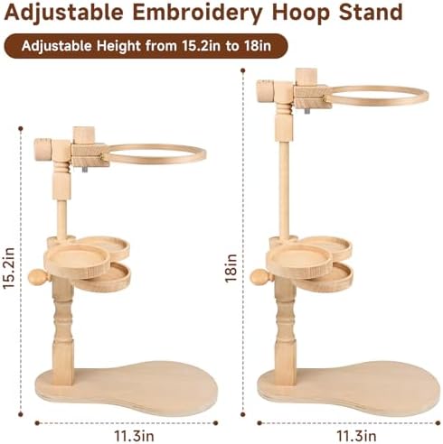 embhand Embroidery Hoop Stand Adjustable - Rotated Embroidery Frame