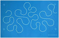 Full Line Stencil Big Stipple Meander, Continous Quilt Template