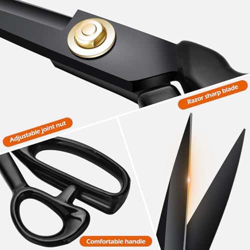 Fabric Scissors Professional, 8" Heavy Duty Sewing Scissor for Fabric