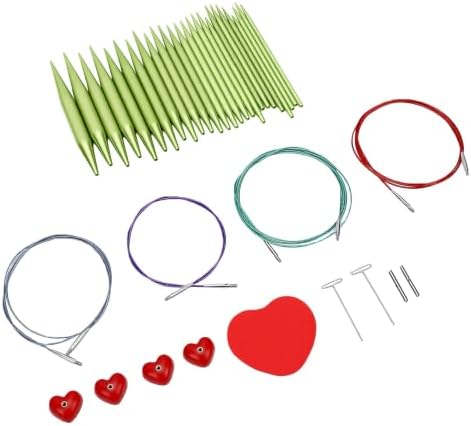 SENECESLI Aluminum Interchangeable Knitting Needles Set for Sweater