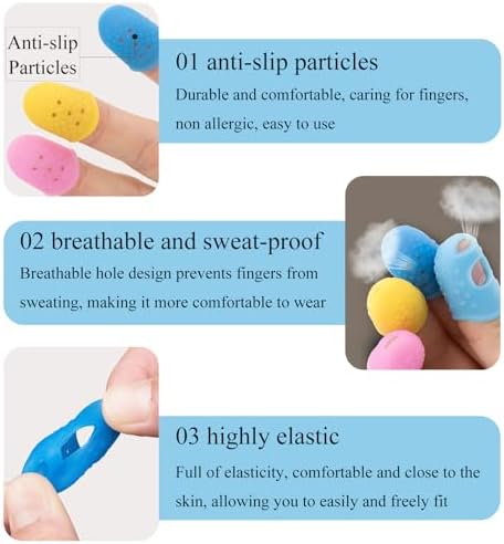 30 PCS Rubber Thimble Finger Guards, Fingertip Protector, for Sewing