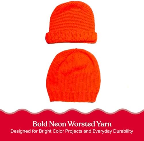 Premier Yarns Basix Worsted Neons, Medium Weight Acrylic Yarn, Ideal