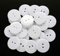 1 Inch (25mm) White Buttons Two Holes Resin Button for Sewing and