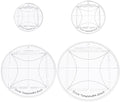 4Pcs Circle Quilting Template 4/5/8/10 Inch Round Acrylic Circle Ruler