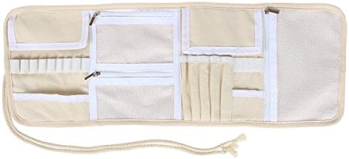 Teamoy Crochet Hook Case Organizer, Crochet Hook Roll Bag, Plum
