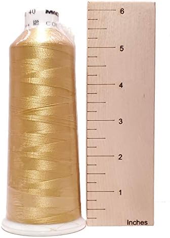 Madeira Rayon Embroidery Thread 5500yd Cone GOLD BEIGE Color: 1070