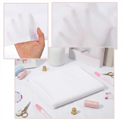 10 Yards x 63 Inches White Cotton Fabric by the Yard Fabrics, Wide