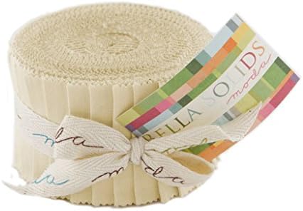 Bella Solids Natural Junior Jelly Roll 20 Strips 2.5" Moda Fabrics