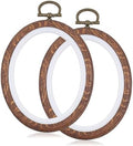 2Pcs Oval Fancy Embroidery Hoop, 3"x3.75" Decorative Cross Stitch