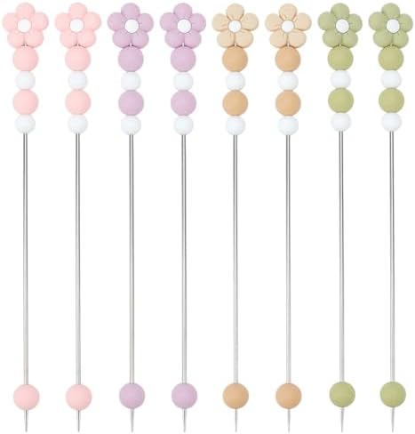 FREEBLOSS 8pcs Knitting Needles Double Pointed Crochet Needles with