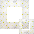 2 Acrylic Quilting Rulers, 6.5 & 12.5 Inch Square Templates for