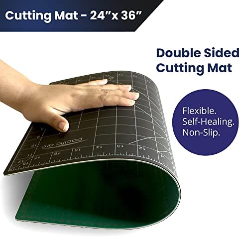 Pacific Arc Double Sided Self Healing Cutting Mat - Thick and Durable