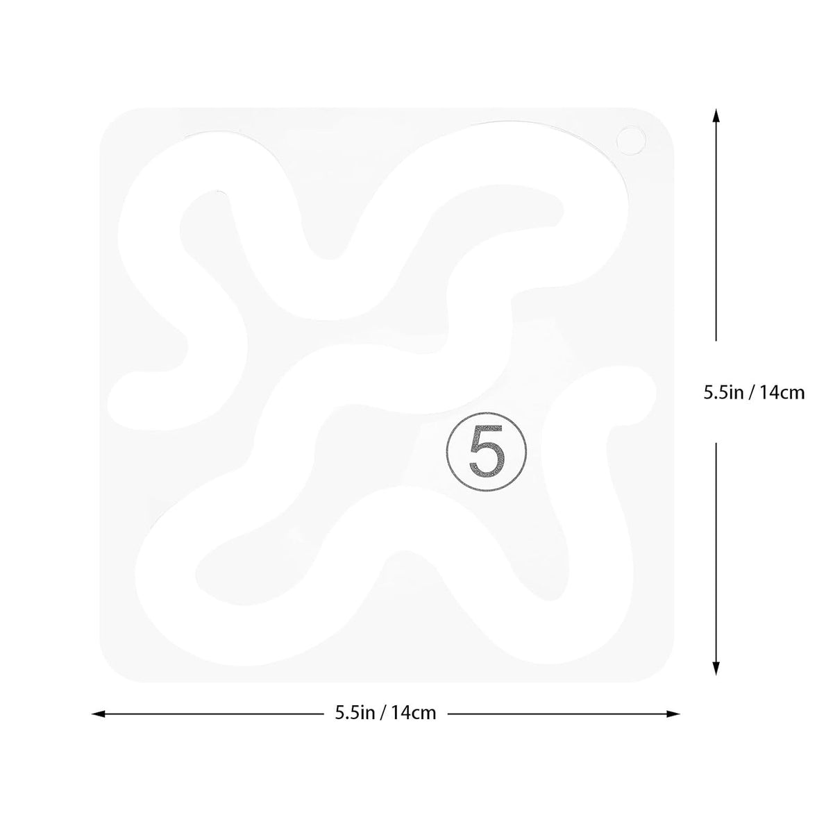 Acrylic Meander Quilting Template Ruler for Machine Sewing Projects
