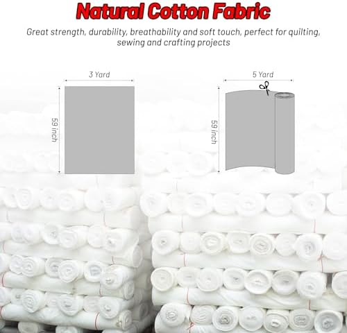 Cotton Fabric Natural Cotton Poplin Fabric by The Yard 100% Cotton