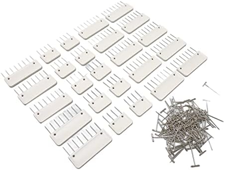 Yoidesu Double Pin Knit Blocking Comb Set 15 Pcs 8 Pin + 10 Pcs 4 Knit