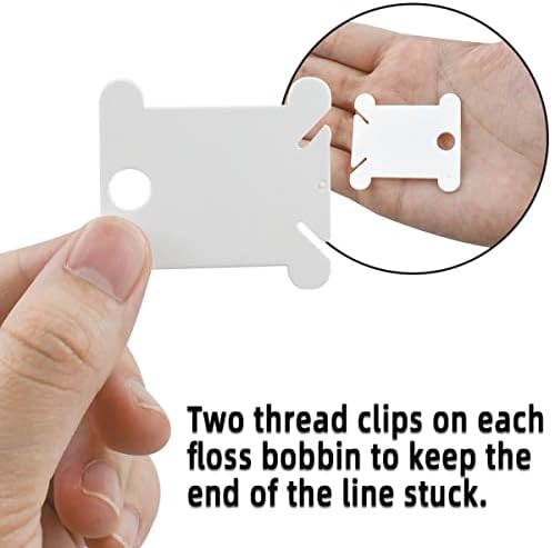 yuntop Floss Bobbins with Winder – 120 Pack