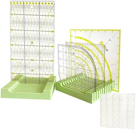 Quilting Ruler Organizers and Storage, 6 Inch 12-Slots, Non-Slip Ruler