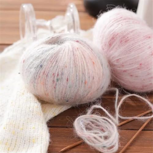 250G 5-Piece Fluffy Wool Blend Yarn For Knitting And Crochet
