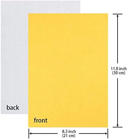 Caydo 30 Pcs 8" X 12" Adhesive Backed Felt Fabric Sheets, Adhesive