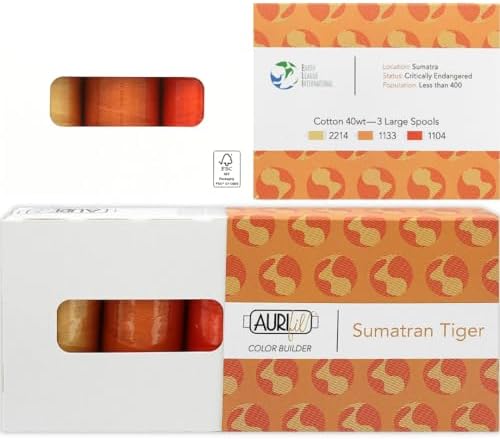 Aurifil Mako Cotton Color Builders - 40 wt. - Sumatran Tiger Orange