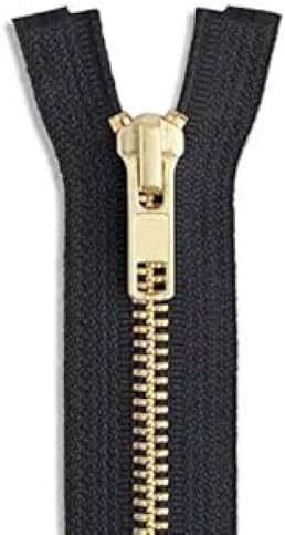 14 inch Metal Zipper Black 14" Gold Brass Metal Heavy Duty Zippers