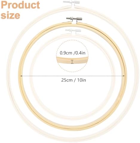 kukmakri Decorative Embroidery Hoop 18 PCS 10 inch - Bamboo Cross