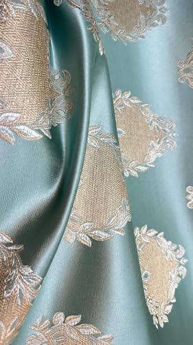 Luxurious Woven Jacquard Damask Motif Heavy Furnishing Fabric for