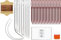 Waxed Sewing Thread (Brown Color), Heavy Duty Needles (11 PCS), Bent