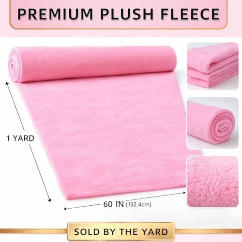 Polar Fleece Fabric by the Yard, Anti Pill Premium Plush Soft Fleece