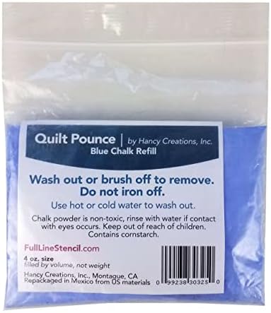 Hancy Quilt Pounce Chalk Refill – 4 oz Blue Powder for Quilting