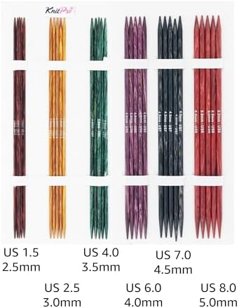 KnitPro Dreamz Starter 8-Inch DPN Double Pointed Knitting Needle Set